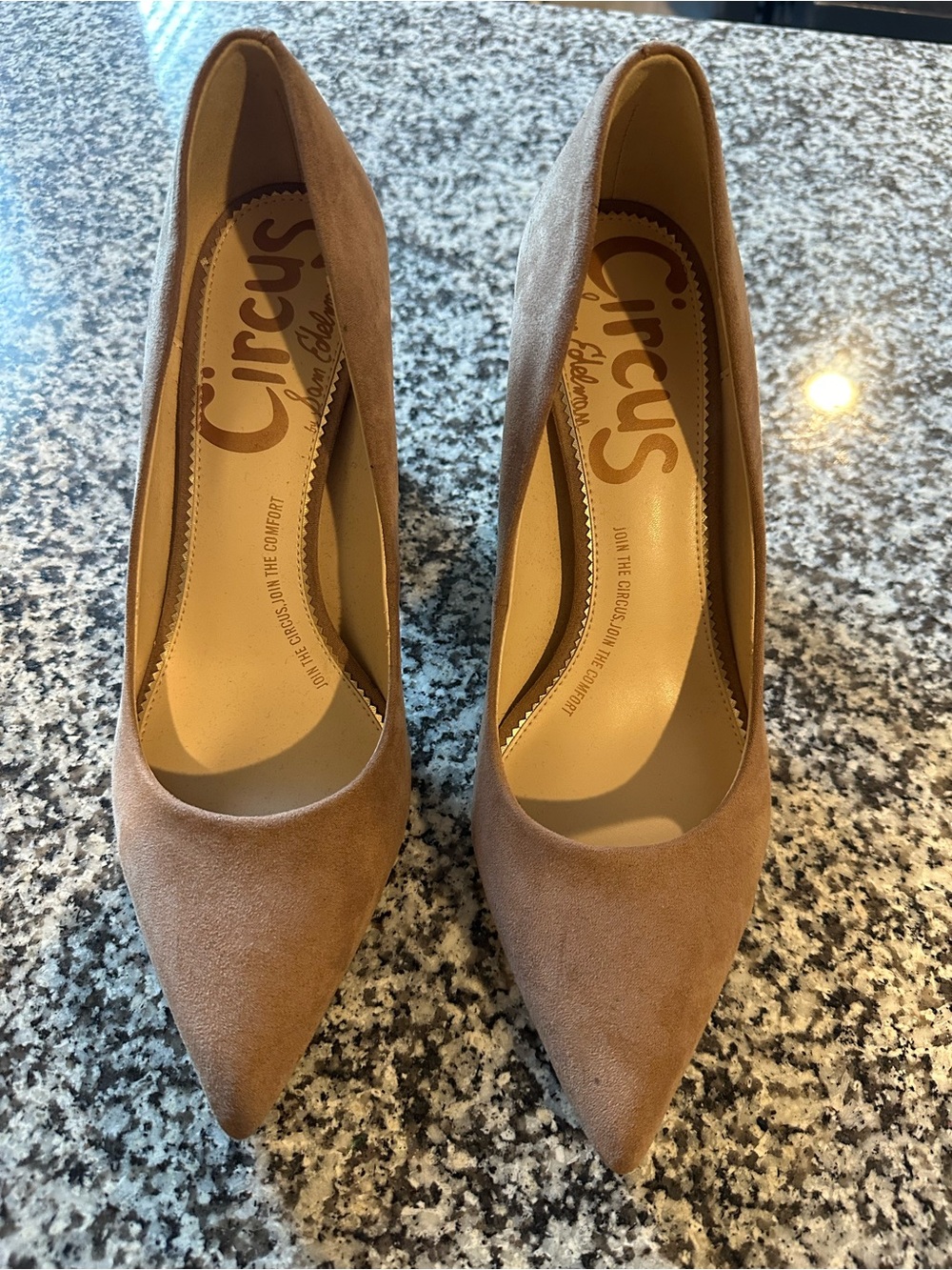 Circus by Sam Edelman Tan Suede Block Heels